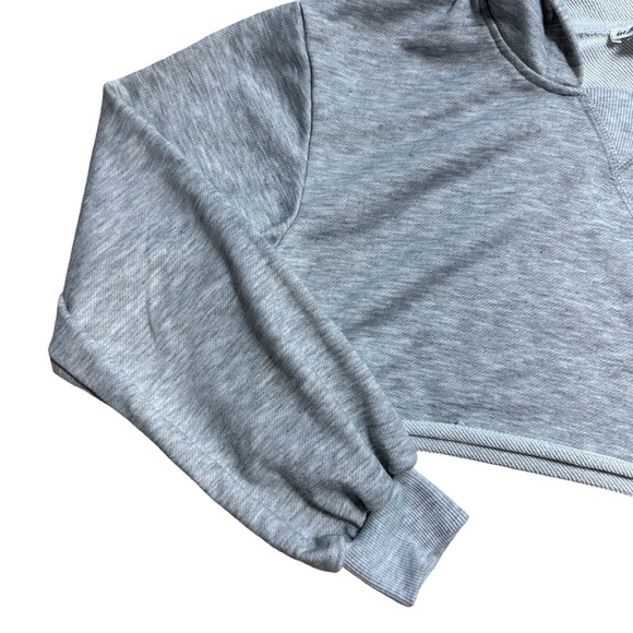 For Love and Lemons Leisure Gray Cut Cropped Hoodie Women’s US XS - Picture 2 of 8